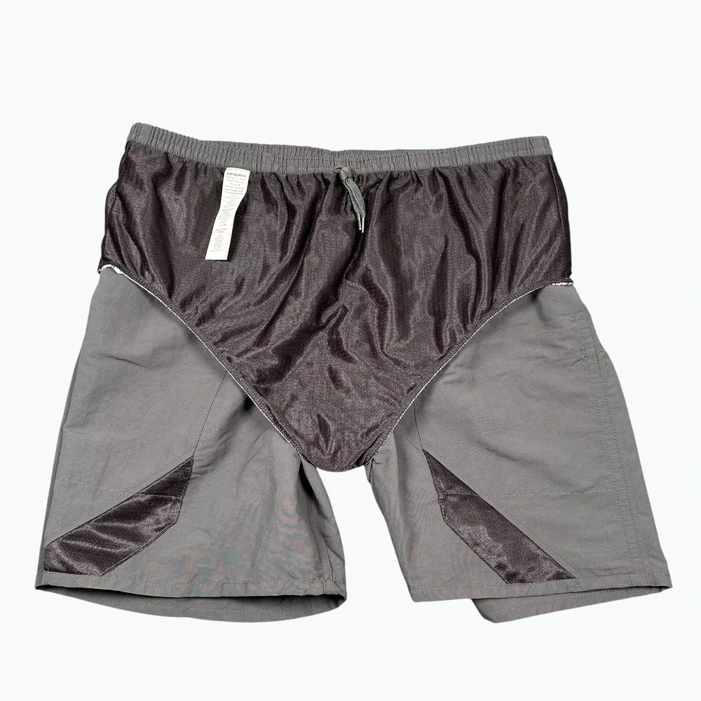 New Patagonia Baggies Longs Shorts Mens XL Forge Grey 7 Inch Inseam Mesh Liner